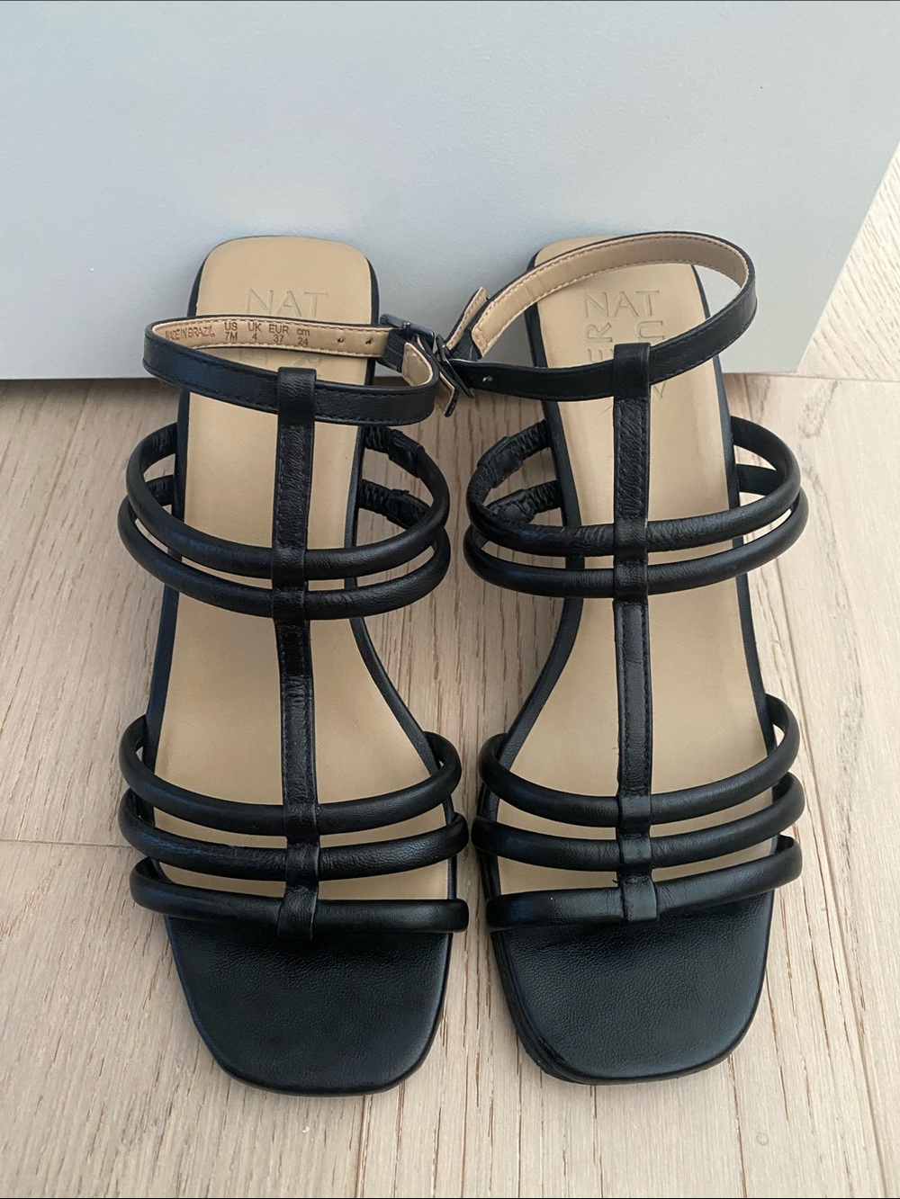 by Design Black Strappy Women's Sandals
